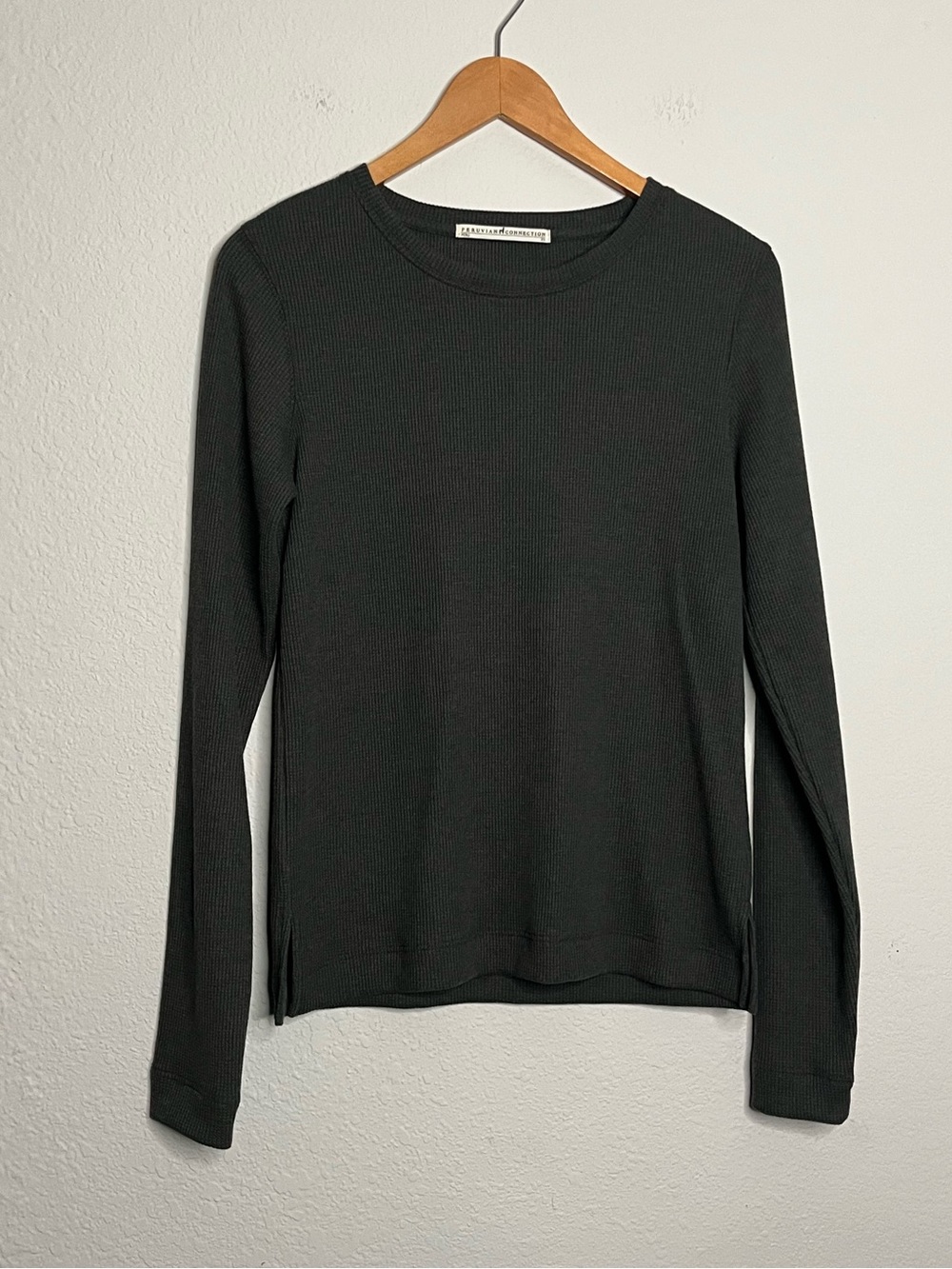 Peruvian Connection waffle knit long